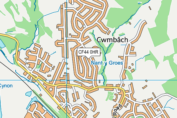 CF44 0HR map - OS VectorMap District (Ordnance Survey)