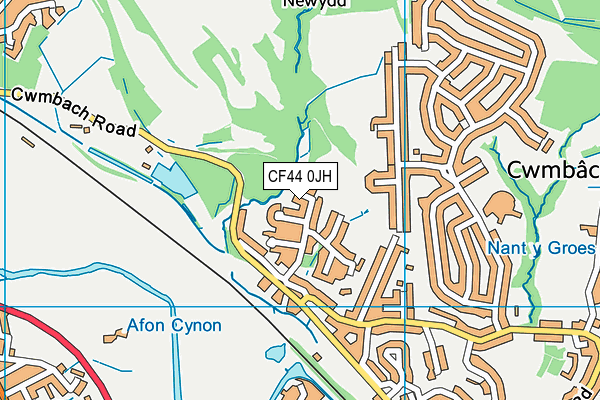 CF44 0JH map - OS VectorMap District (Ordnance Survey)