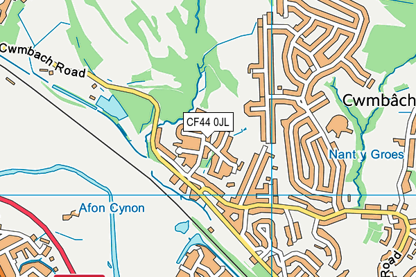 CF44 0JL map - OS VectorMap District (Ordnance Survey)