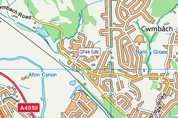 CF44 0JN map - OS VectorMap District (Ordnance Survey)