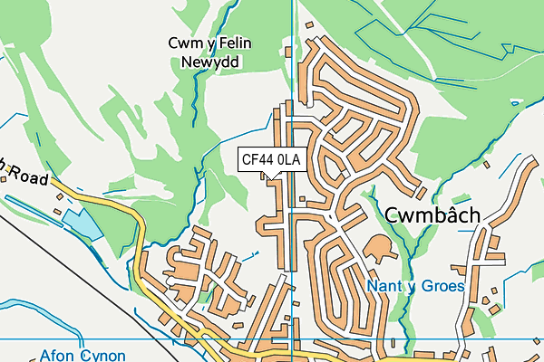 CF44 0LA map - OS VectorMap District (Ordnance Survey)