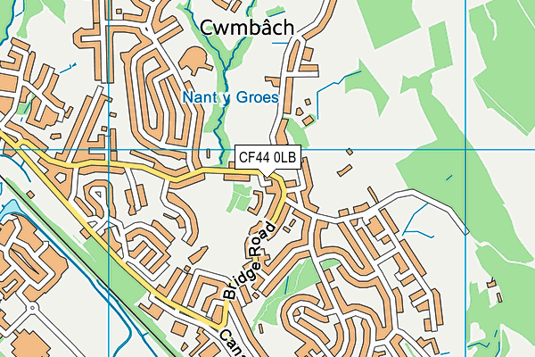 CF44 0LB map - OS VectorMap District (Ordnance Survey)