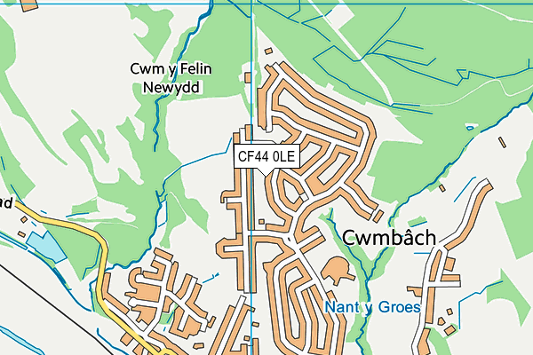 CF44 0LE map - OS VectorMap District (Ordnance Survey)