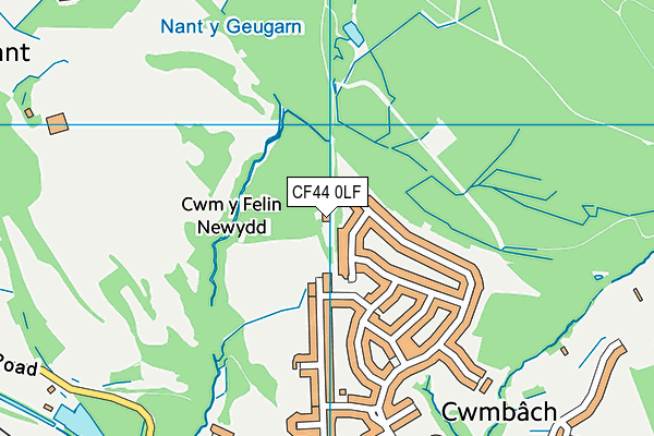 CF44 0LF map - OS VectorMap District (Ordnance Survey)