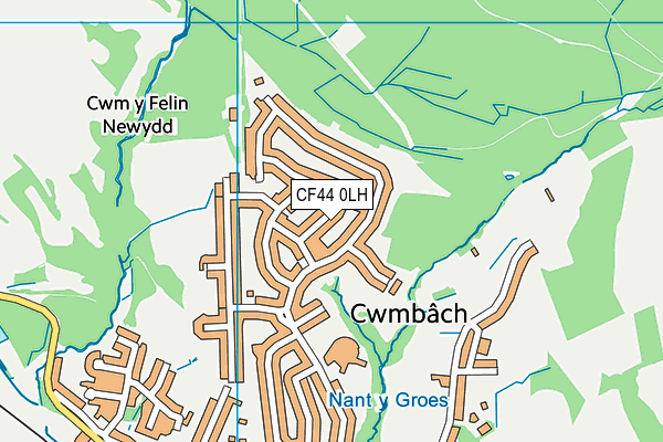 CF44 0LH map - OS VectorMap District (Ordnance Survey)