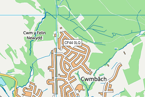 CF44 0LQ map - OS VectorMap District (Ordnance Survey)