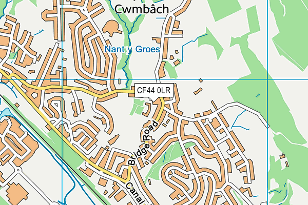 CF44 0LR map - OS VectorMap District (Ordnance Survey)