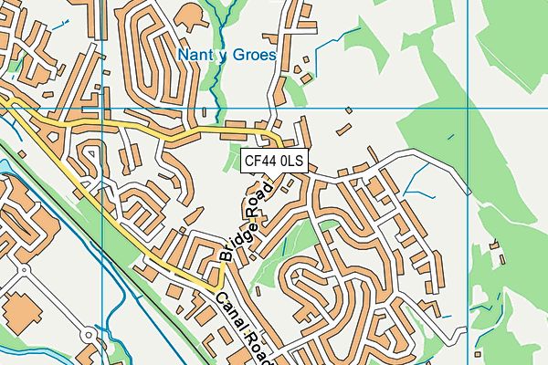 CF44 0LS map - OS VectorMap District (Ordnance Survey)