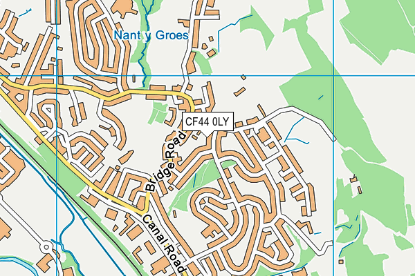 CF44 0LY map - OS VectorMap District (Ordnance Survey)