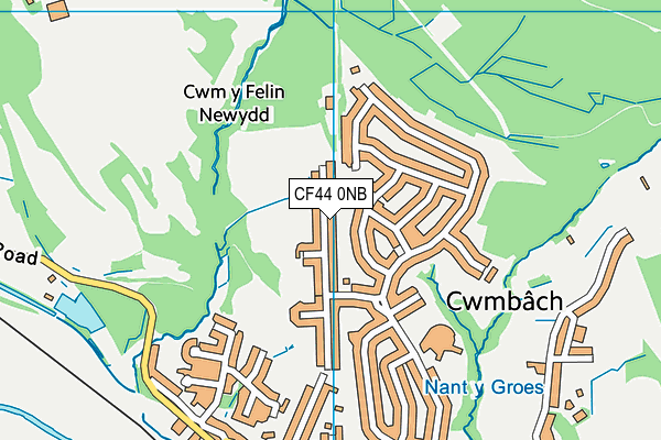 CF44 0NB map - OS VectorMap District (Ordnance Survey)