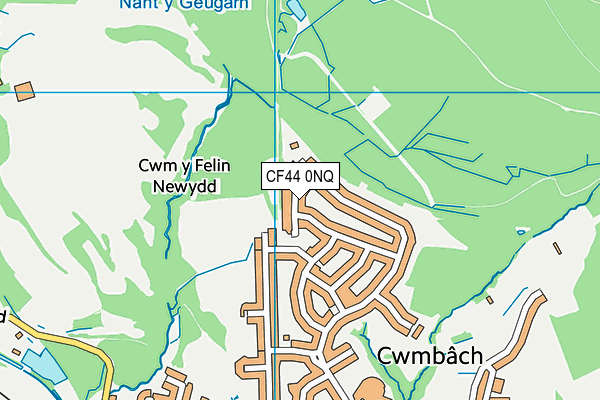 CF44 0NQ map - OS VectorMap District (Ordnance Survey)