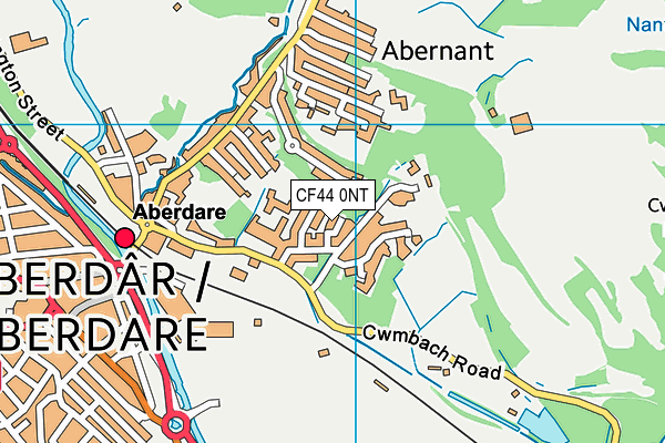 CF44 0NT map - OS VectorMap District (Ordnance Survey)