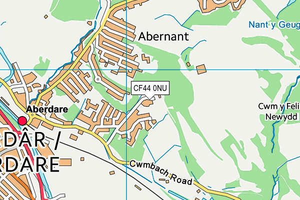 CF44 0NU map - OS VectorMap District (Ordnance Survey)