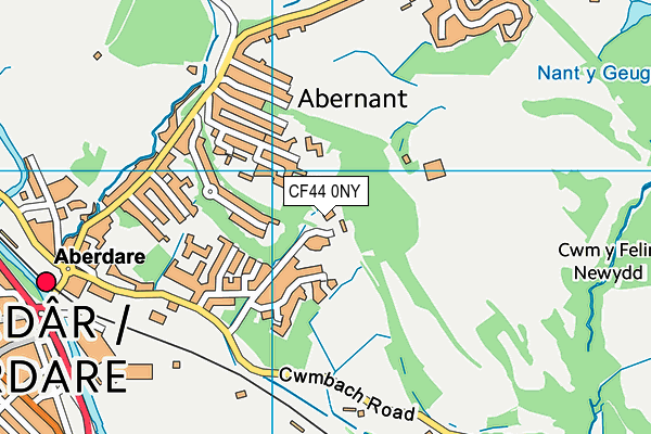 CF44 0NY map - OS VectorMap District (Ordnance Survey)