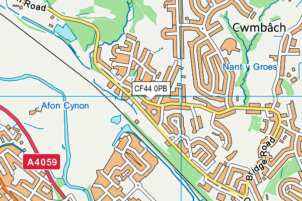 CF44 0PB map - OS VectorMap District (Ordnance Survey)