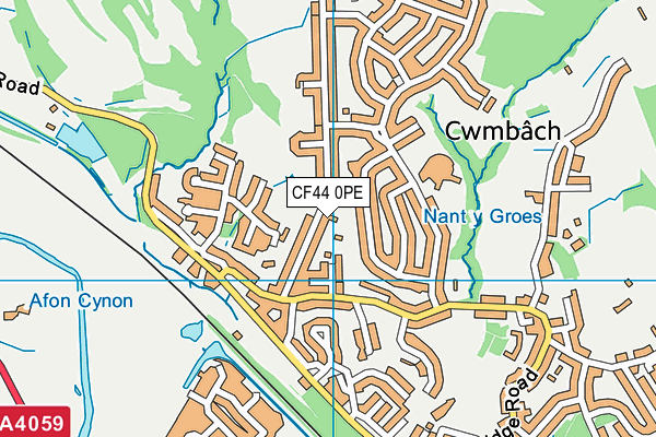 CF44 0PE map - OS VectorMap District (Ordnance Survey)