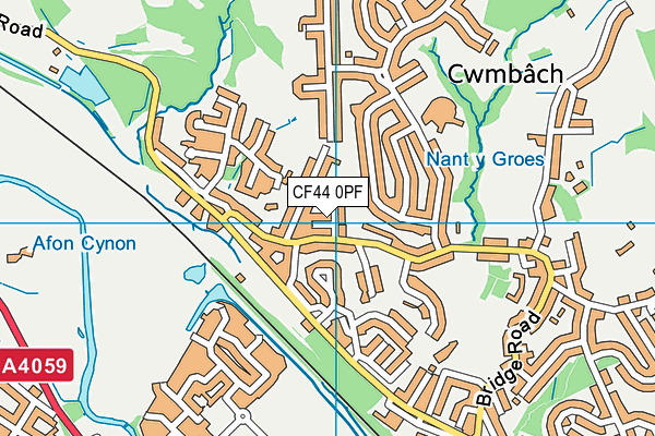 CF44 0PF map - OS VectorMap District (Ordnance Survey)