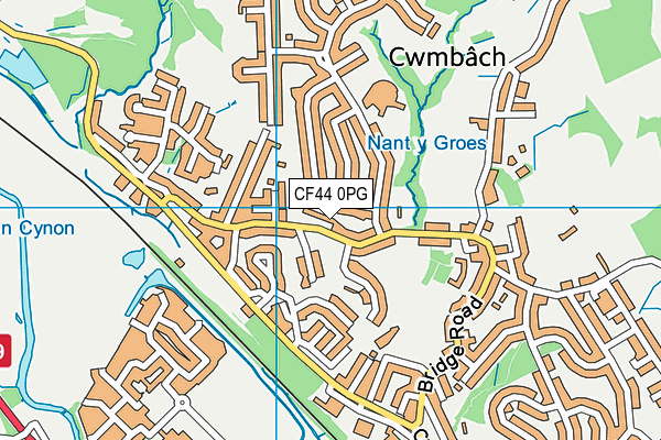 CF44 0PG map - OS VectorMap District (Ordnance Survey)