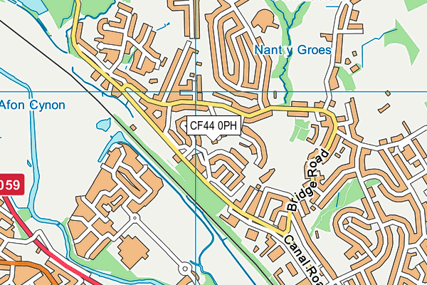 CF44 0PH map - OS VectorMap District (Ordnance Survey)