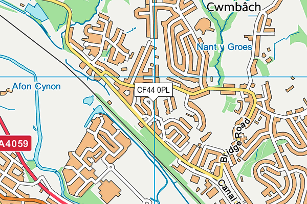 CF44 0PL map - OS VectorMap District (Ordnance Survey)