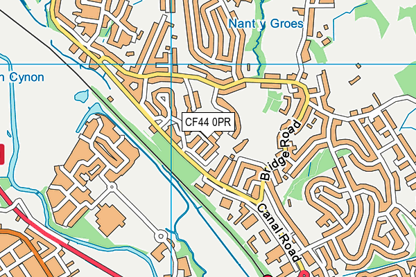 CF44 0PR map - OS VectorMap District (Ordnance Survey)