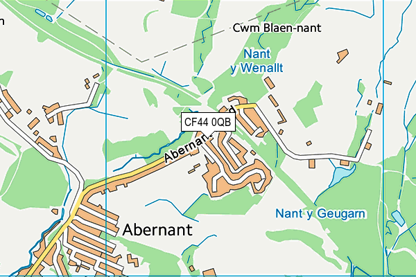 CF44 0QB map - OS VectorMap District (Ordnance Survey)