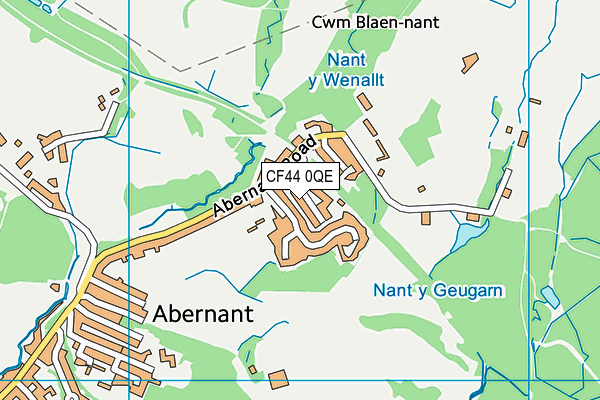 CF44 0QE map - OS VectorMap District (Ordnance Survey)