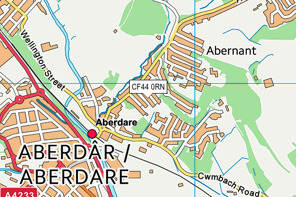 CF44 0RN map - OS VectorMap District (Ordnance Survey)