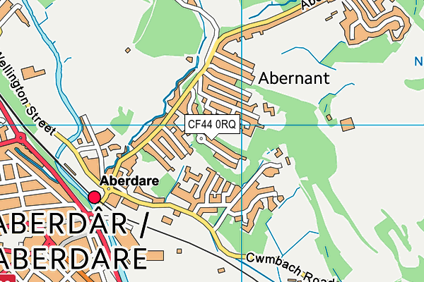 CF44 0RQ map - OS VectorMap District (Ordnance Survey)