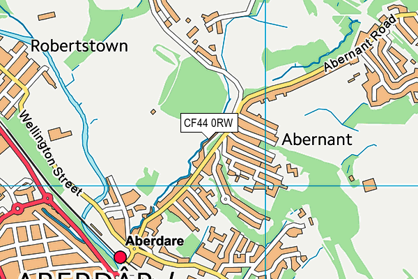 CF44 0RW map - OS VectorMap District (Ordnance Survey)