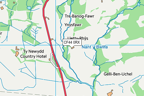 CF44 0RX map - OS VectorMap District (Ordnance Survey)