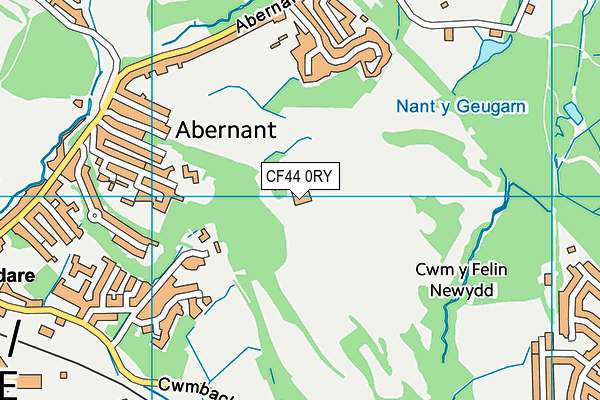 CF44 0RY map - OS VectorMap District (Ordnance Survey)