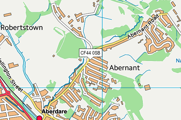 CF44 0SB map - OS VectorMap District (Ordnance Survey)