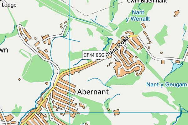 CF44 0SG map - OS VectorMap District (Ordnance Survey)