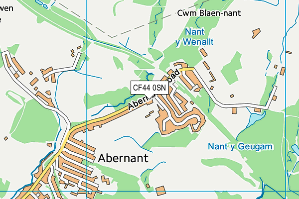 CF44 0SN map - OS VectorMap District (Ordnance Survey)