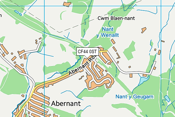 CF44 0ST map - OS VectorMap District (Ordnance Survey)