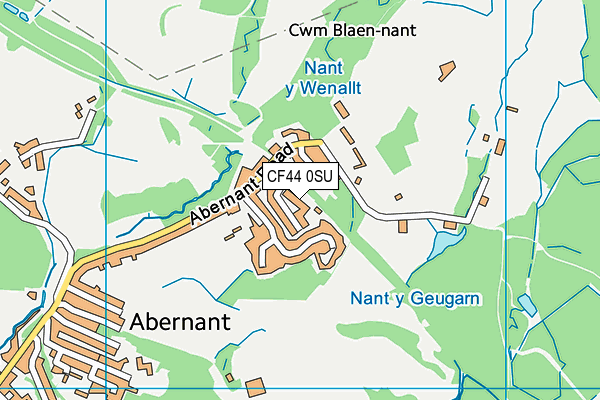 CF44 0SU map - OS VectorMap District (Ordnance Survey)