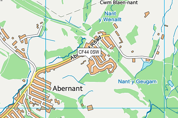 CF44 0SW map - OS VectorMap District (Ordnance Survey)