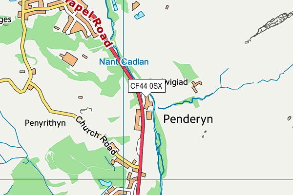 CF44 0SX map - OS VectorMap District (Ordnance Survey)