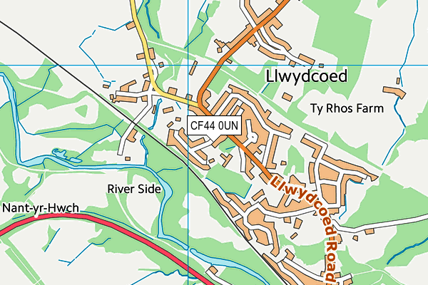 CF44 0UN map - OS VectorMap District (Ordnance Survey)