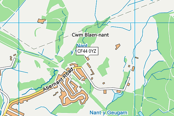 CF44 0YZ map - OS VectorMap District (Ordnance Survey)