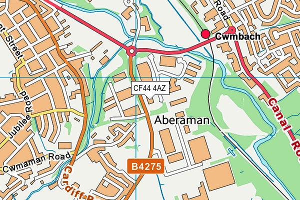 CF44 4AZ map - OS VectorMap District (Ordnance Survey)