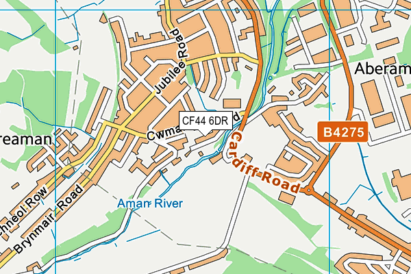 CF44 6DR map - OS VectorMap District (Ordnance Survey)