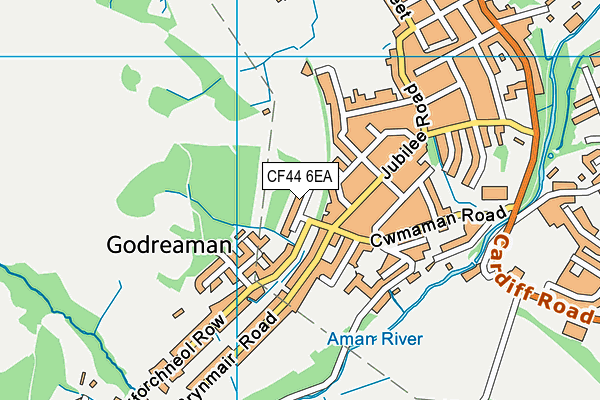 CF44 6EA map - OS VectorMap District (Ordnance Survey)