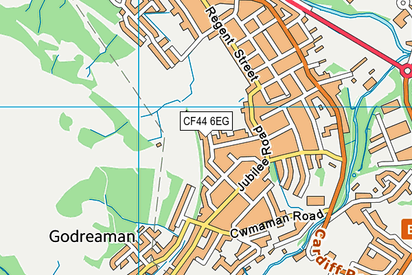 CF44 6EG map - OS VectorMap District (Ordnance Survey)