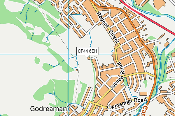 CF44 6EH map - OS VectorMap District (Ordnance Survey)