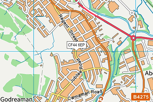 CF44 6EP map - OS VectorMap District (Ordnance Survey)