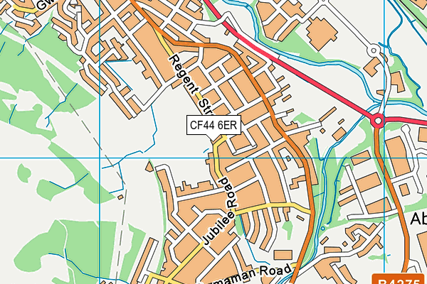 CF44 6ER map - OS VectorMap District (Ordnance Survey)