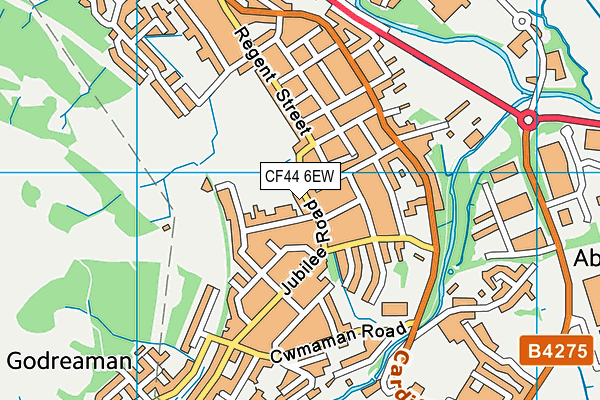 CF44 6EW map - OS VectorMap District (Ordnance Survey)