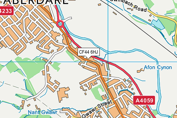 CF44 6HJ map - OS VectorMap District (Ordnance Survey)